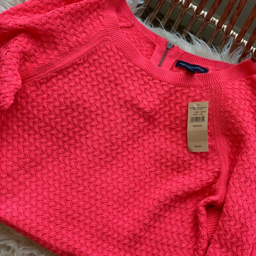 Pink American eagle sweater